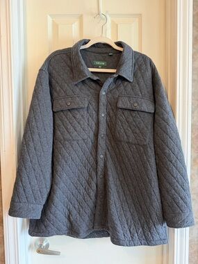 Orvis Heather Charcoal Gray Crewneck Shirt with Green Label